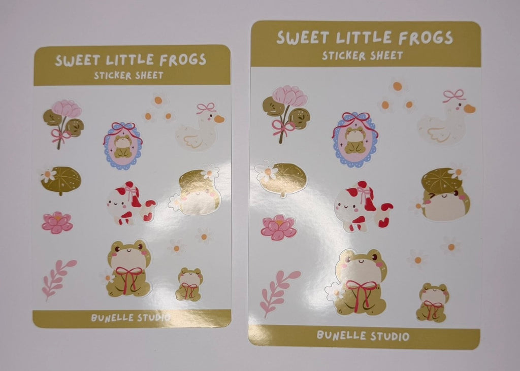 Sweet Little Frogs Sticker Sheet