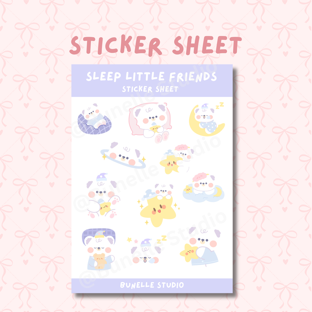 Sleep Little Friends Sticker Sheet