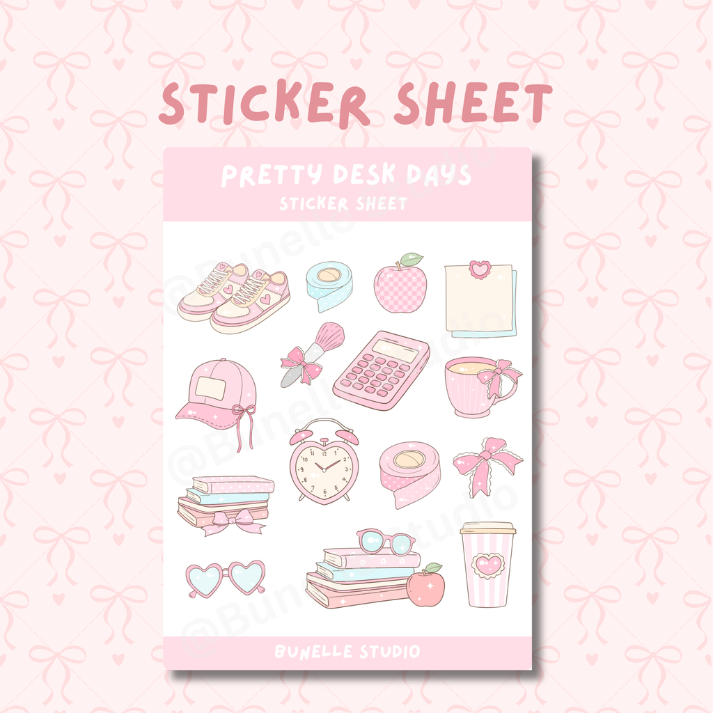 Pretty Desk Days Sticker Sheet