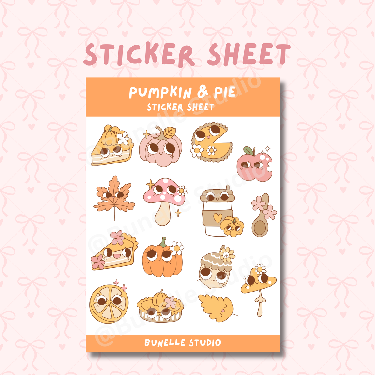 Pumpkin & Pie Sticker Sheet