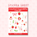 Strawberry Bunny Garden Sticker Sheet