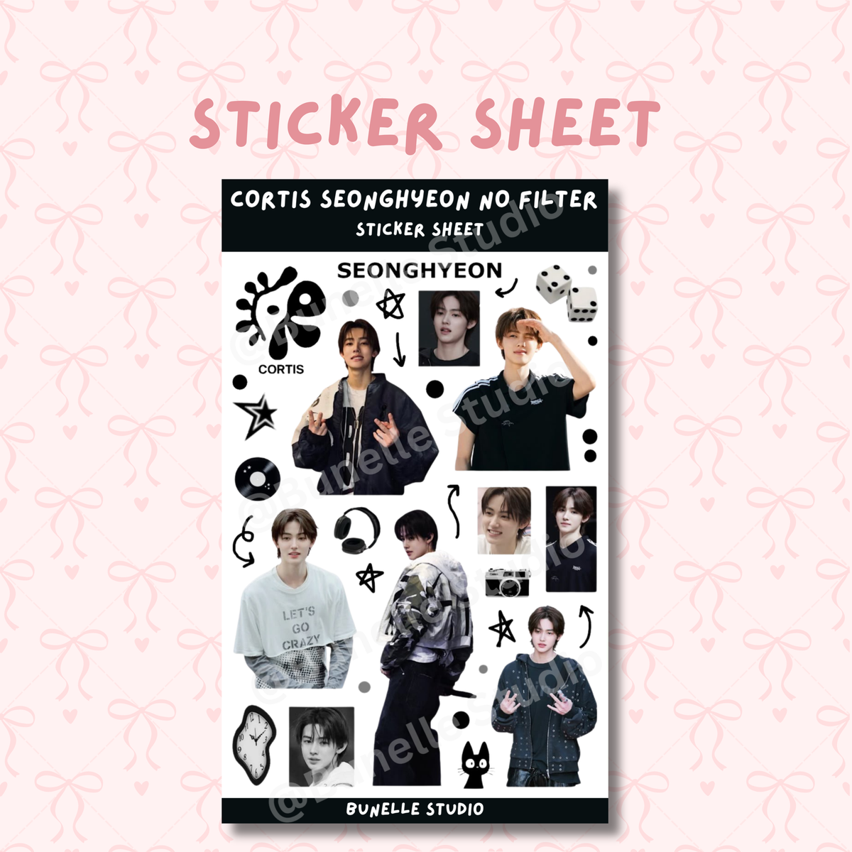 Cortis Seonghyeon No Filter Sticker Sheet