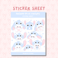 Dreamy Blue Friends Sticker Sheet