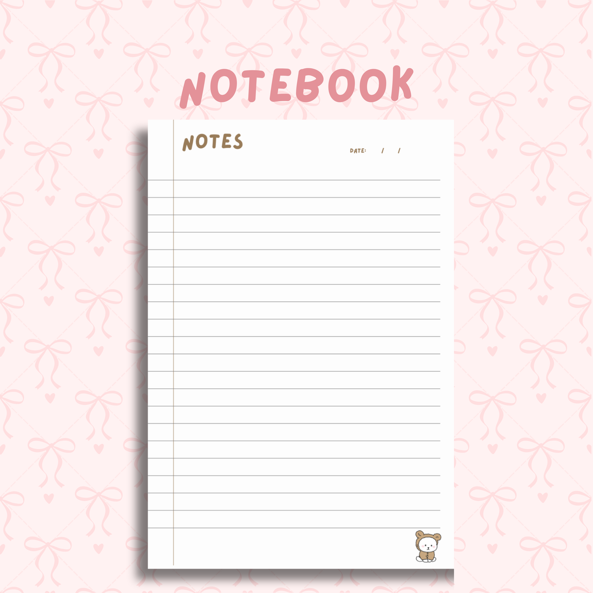 Teddy Pup Notebook