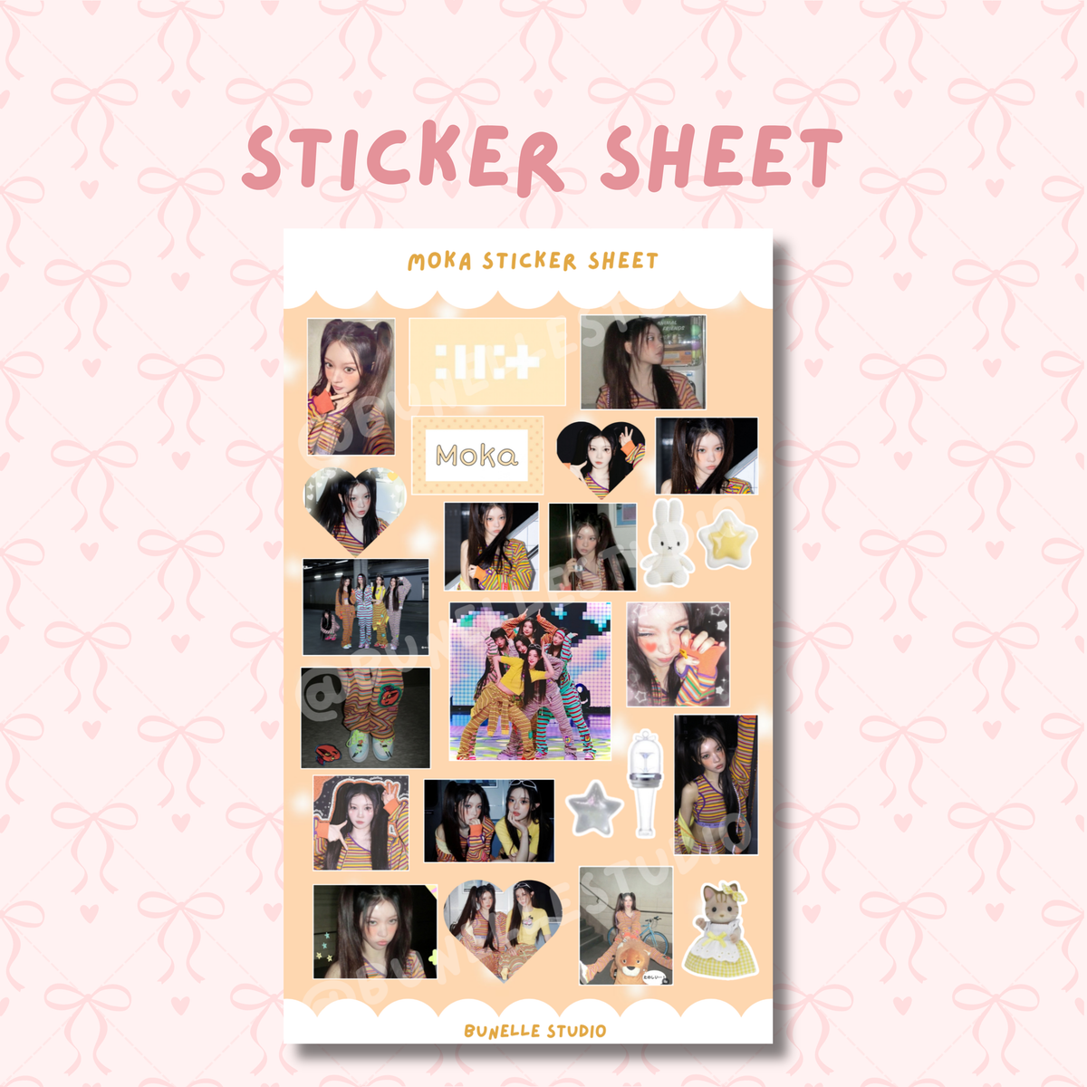 Kpop Sticker Sheet | Ive Gaeul Midnight Polaroid Stickers – Bunelle Studio