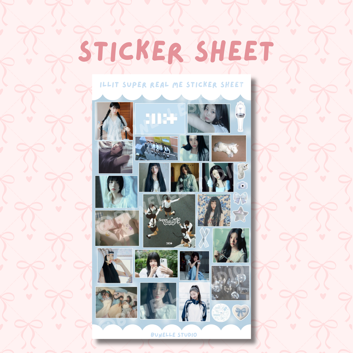 Kpop Sticker Sheet | Ive Gaeul Midnight Polaroid Stickers – Bunelle Studio