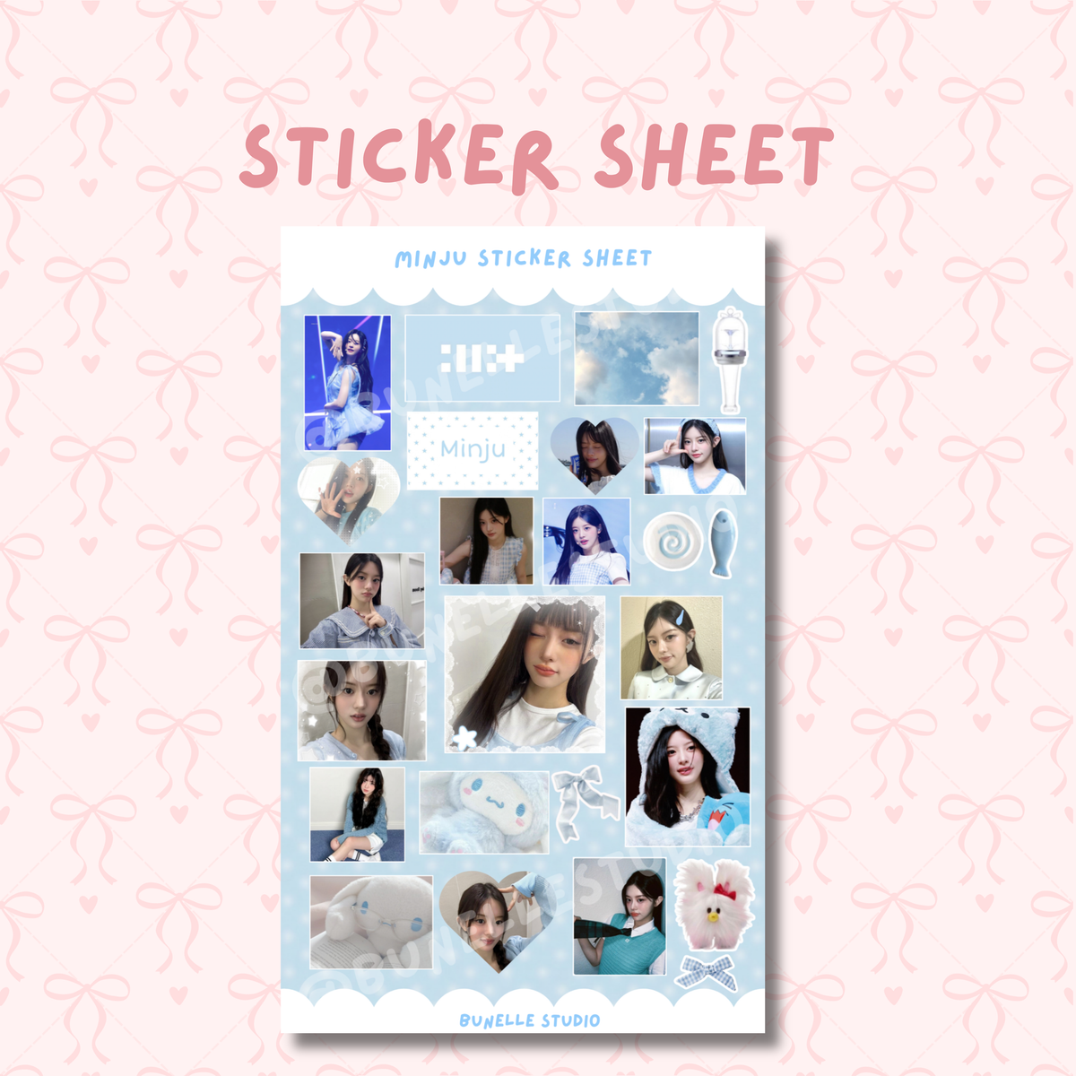 Kpop Sticker Sheet | Ive Gaeul Midnight Polaroid Stickers – Bunelle Studio
