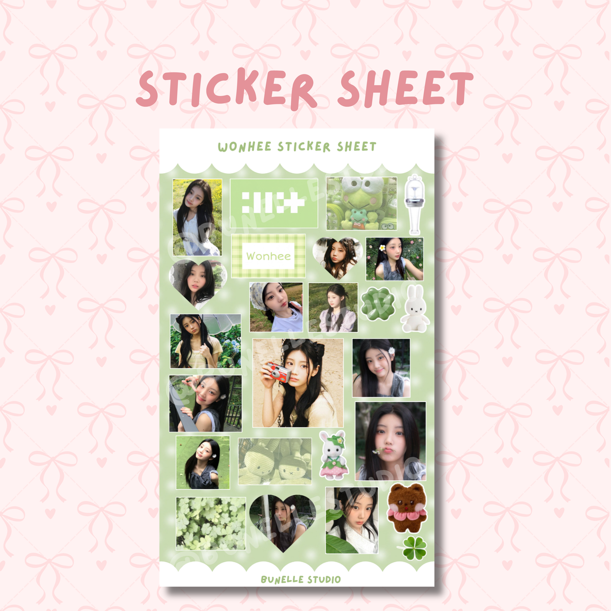 Kpop Sticker Sheet | Ive Gaeul Midnight Polaroid Stickers – Bunelle Studio